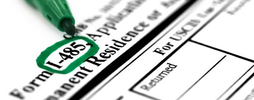 US immigration form I-485