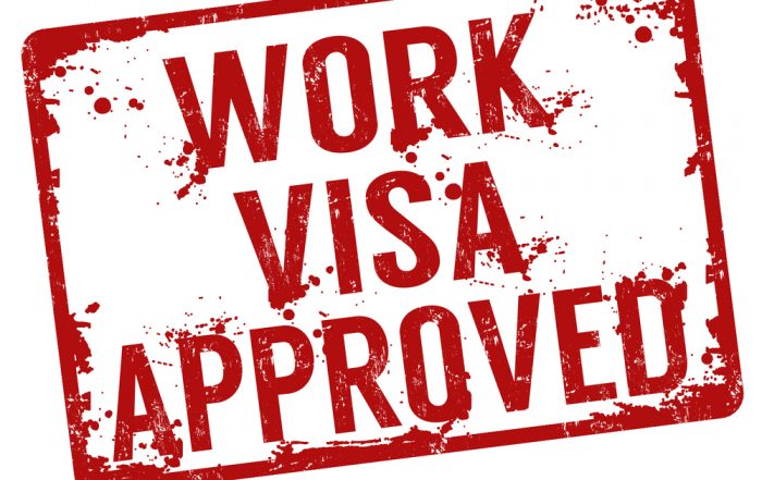 Work Visa approved stamp