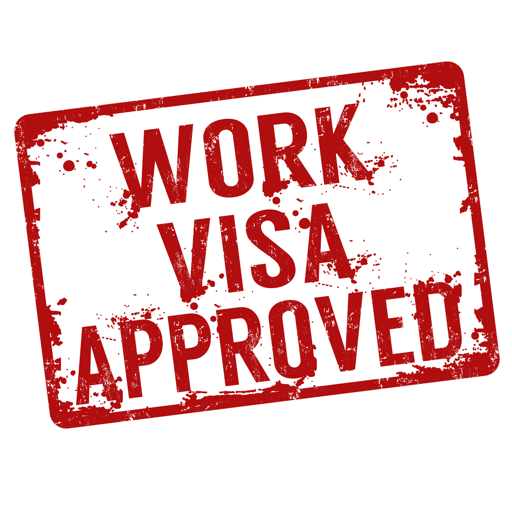 Work Visa approved stamp