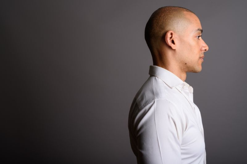 profile of a young hispanic man