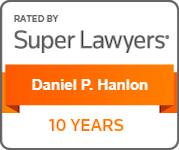 Daniel P. Hanlon Super Lawyers 10-years award badge
